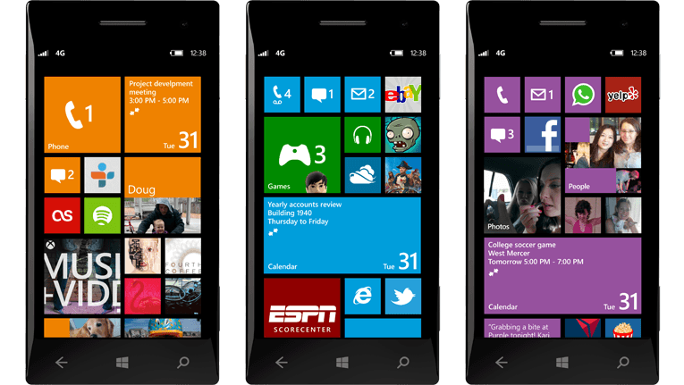 Windows Phone 8 con pantalla de inicio nueva