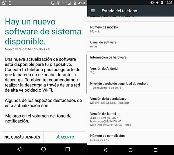 Motorola Moto Z y una actualización importante en España