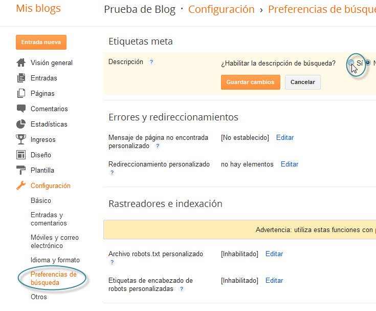 Trucos para mejorar el SEO en Blogger