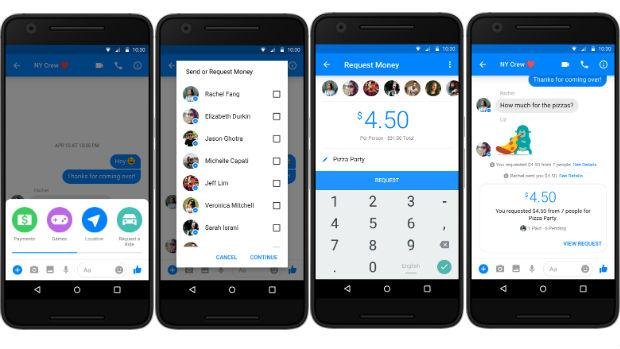 Facebook Messenger permite enviar y solicitar dinero