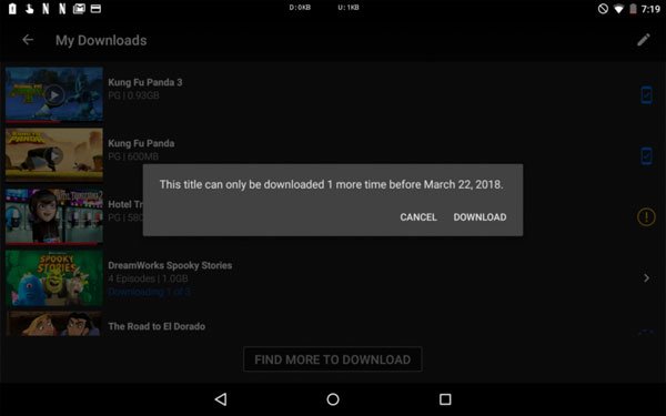 Netflix limita las descargas de contenido en Android