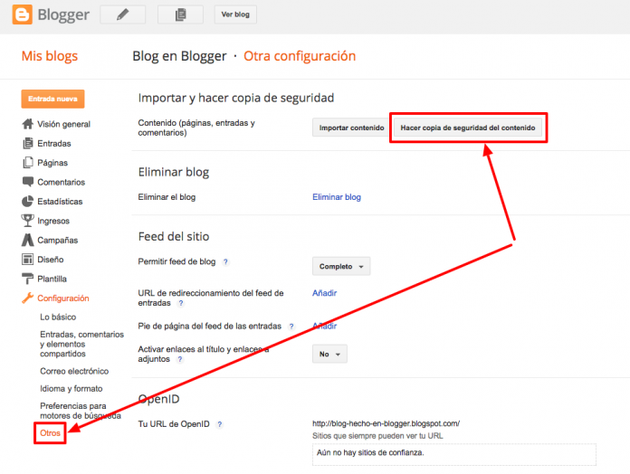 Cómo importar contenido de Blogger a WordPress