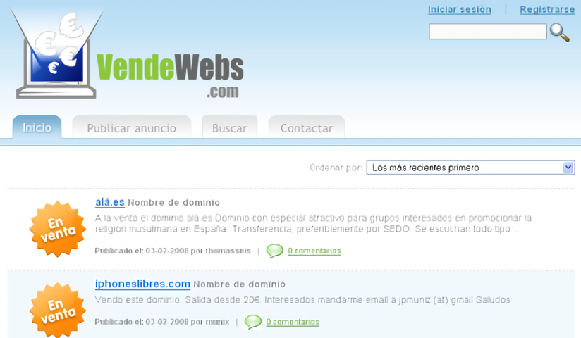 Vender páginas y diseño web