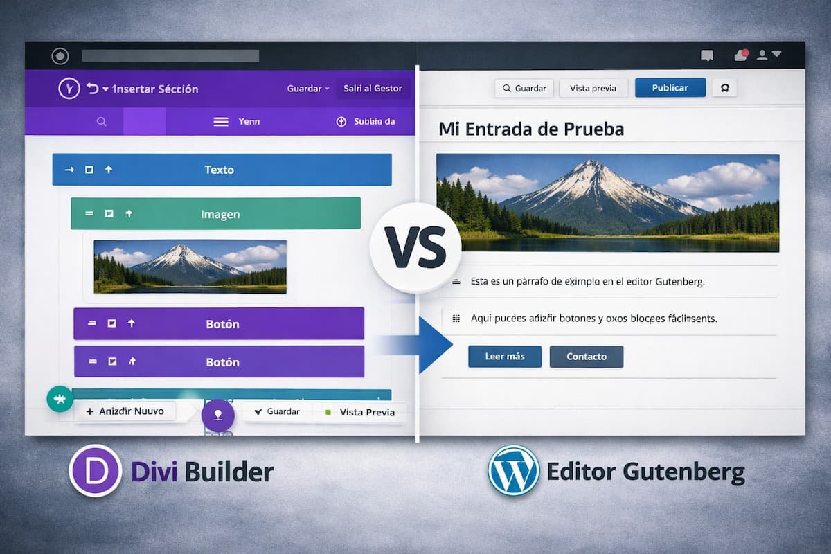 eclixxo divi vs gutenberg bloques comparacion
