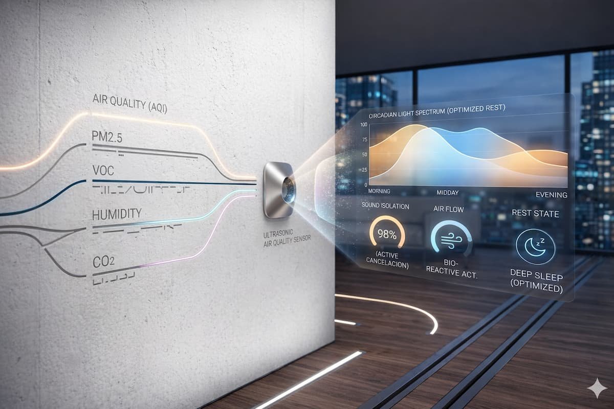 eclixxo radar biohacking domestico interior sensores aire ruido proyeccion holografica