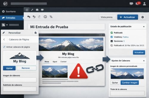 eclixxo wordPress no muestra los cambios en la cabecera