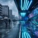 eclixxo radar ai insights ia creativa atmosfera contraste mundo real gris generado vibrante neon azul cromo